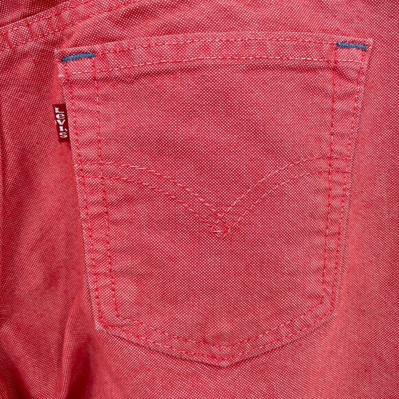 LEVI'S 577 Wide Leg High Rise Red Crop Jeans Size 10 - Picture 6 of 9